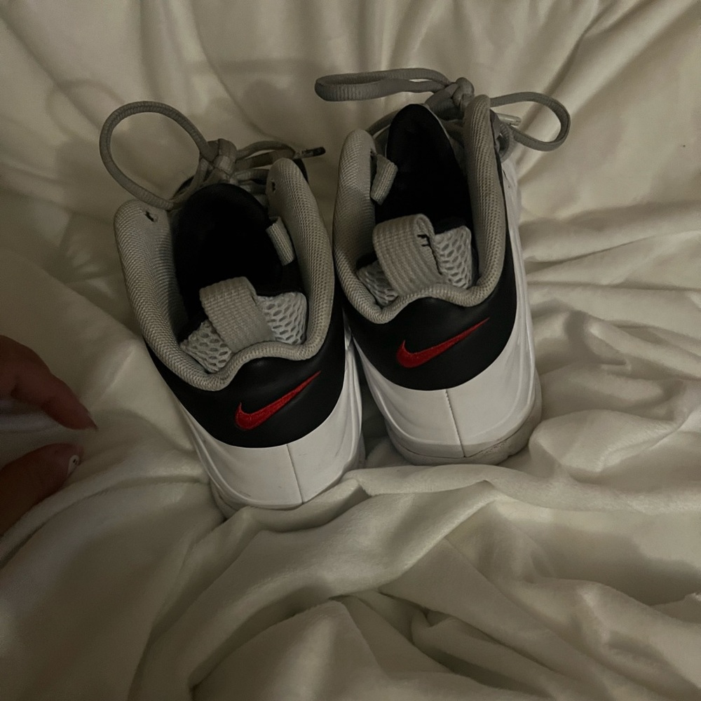 Nike Air Foamposite Pro Chrome White Black Varsity Red